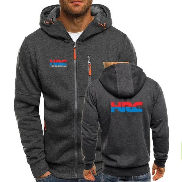 

Motorcycle Hoodies Men Personality Zipper Sweatshirt Male Hoody Tracksuit Hip Hop Autumn Winter Racing Hrc Decal Hooded Jacket C