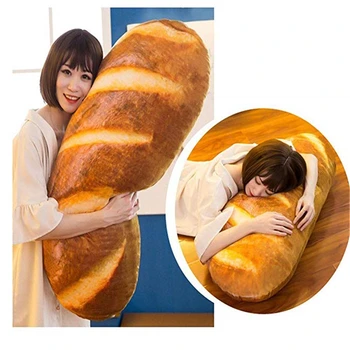 

Funny 3D Simulation Snack Bread Shape Pillow Soft Lumbar Cushion Plush Stuffed Toy Oblong Pillow Unique Gift For Friends