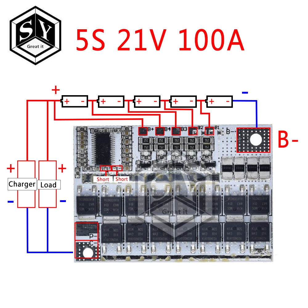 3 s/4S/5S Bms 12 В 16,8 в 21 в 100a литий-ионный Lmo Ternary литиевая батарея защиты платы литий-полимерный баланс зарядки Модуль