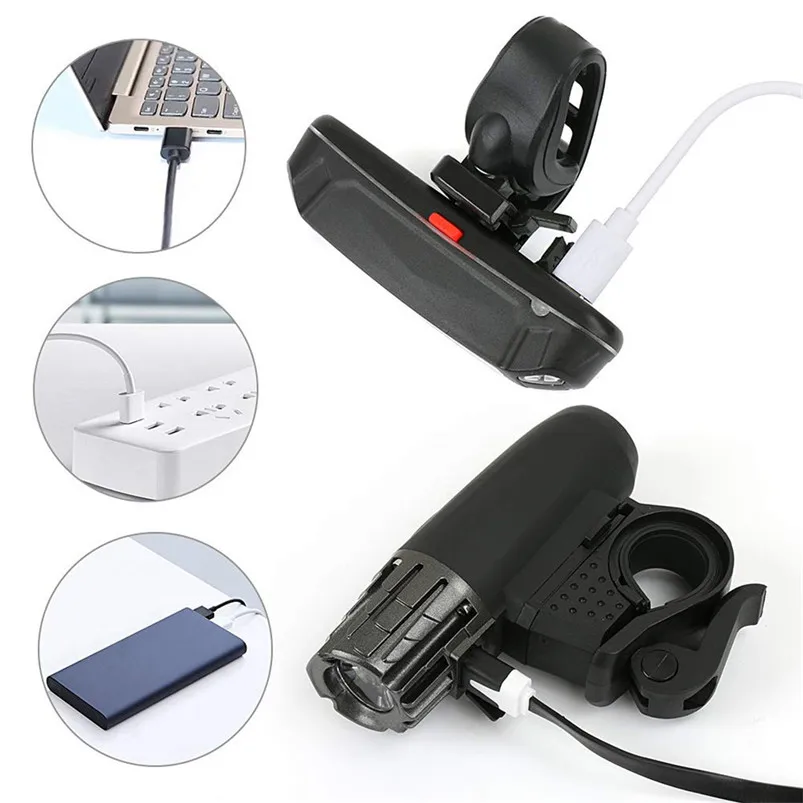 Lampe Torche Led Rechargable USB Bike Light Set Waterproof Bike Light Front And Rear Bike Lamp Clip Light Zaklamp 40MR1106