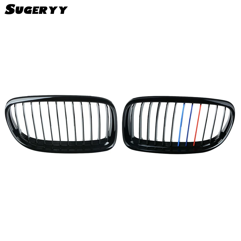 

SUGERYY 2pcs Front Gloss Black 3-Color Car Racing Grill Grille For BMW E90 E91 LCI 325i 328i 3 Series 4-Doors Grilles 2009-2011