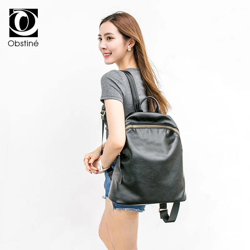 

Fashion Black Soft PU Leather Luxury Backpack Women Travel Backpacks for Girls Designer Ladies Bagpack Bag Female Cute Back Pack