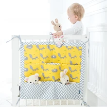 Кровать подвесная сумка для хранения детская кроватка Брендовая детская хлопковая кроватка Органайзер 60*50 см игрушка подгузник карман для кроватки постельные принадлежности набор