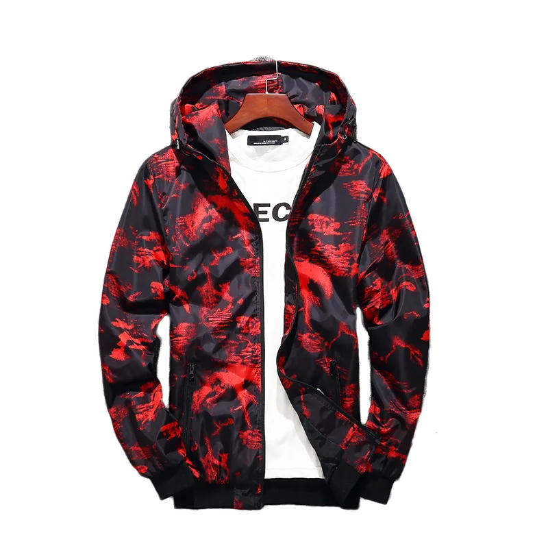 2019 Spring Autumn Mens Casual Camouflage Hoodie Jacket Men