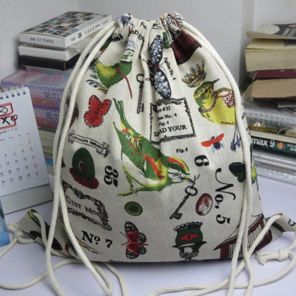 Мешок с кулиской с принтом бабочки женские мягкие плечи нарисованные сумки для покупок сумка для хранения Feminina Sac A Dos