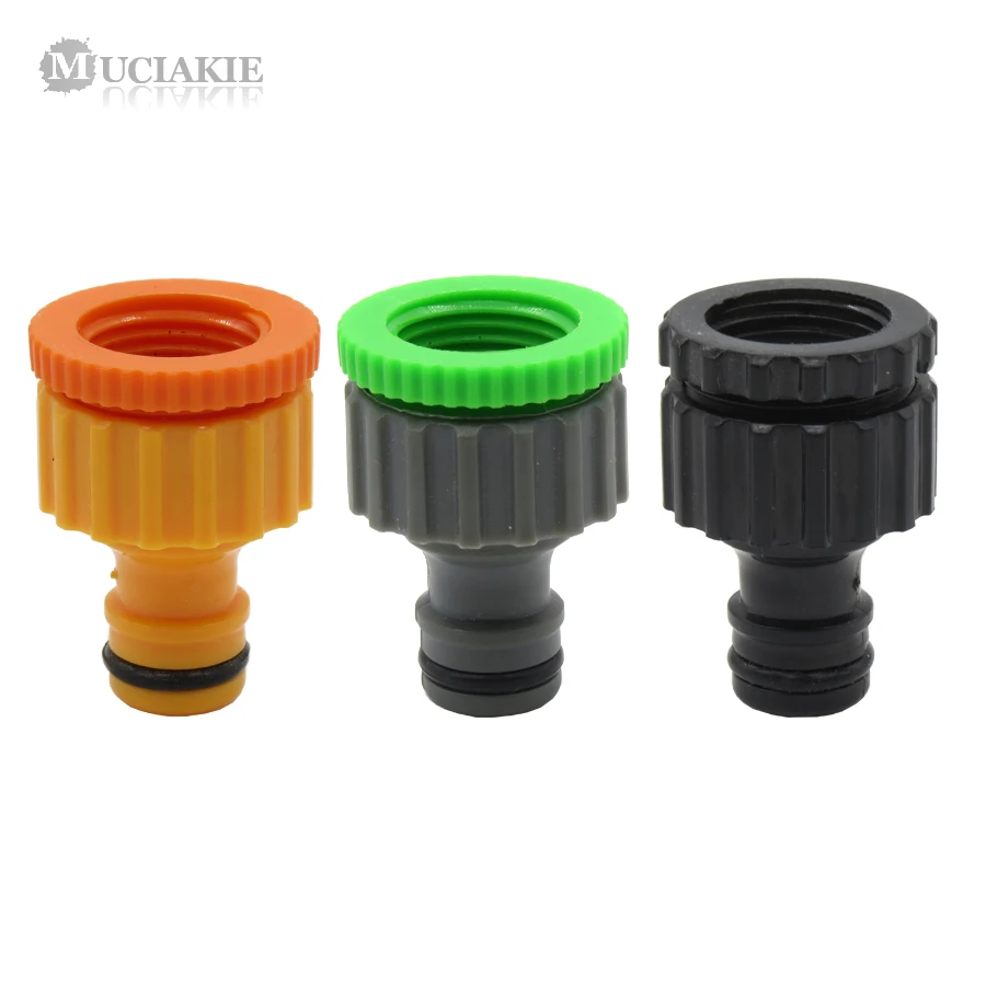 

MUCIAKIE 2PCS 1/2'' 3/4'' Female Thread Faucet Tap Quick Connecters Fast Adapter 5/8'' Pipe Tubing Adaptor Watering Irrigation