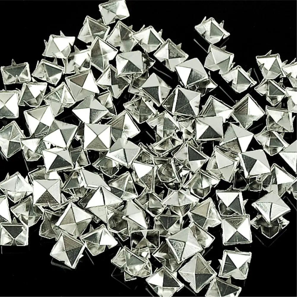 

WITUSE Cheap! 100 Pcs/Lot Garment Rivets Rock Punk Silver Spikes Stud Revit Trim DIY Hand Make Clothing Shoes Bag Garment Rivit