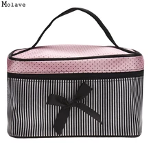 Naivety новая косметичка с бантом в полоску, квадратная коробка для хранения косметики, органайзер, контейнер 11S60921, Прямая поставка