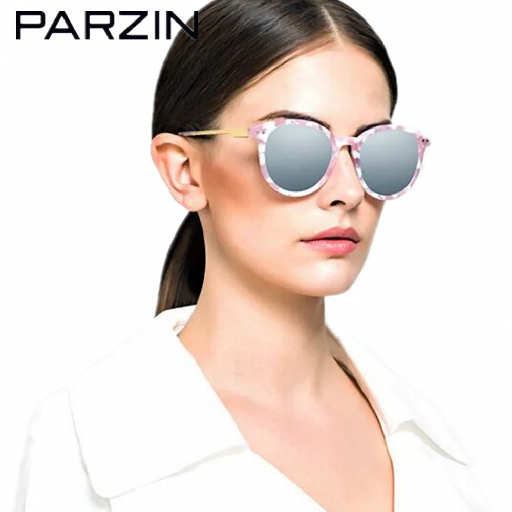 

PARZIN Polarized Sunglasses Women Vintage Colorful Sun Glasses Female Ladies Shades Driving Glasses With Packing Box Black 9655