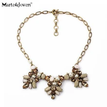 Marte& Joven, винтажное геометрическое ожерелье, s& Подвески для женщин, Ювелирное Украшение из антикварного золота, аксессуары для женщин, массивное ожерелье