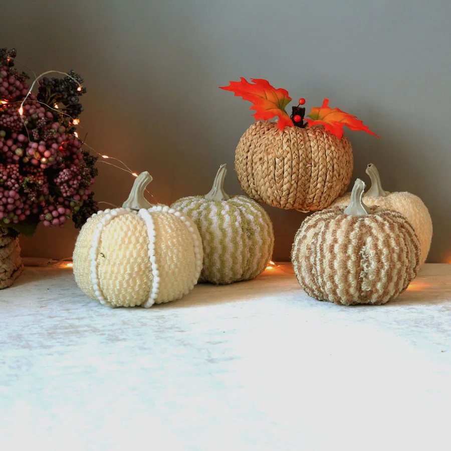 Handmade Party Wedding Decoration Artical Flowers Pumpkin Home Decor Autumn Wedding Fall Decors Harvest Pumpkins Thanksgiving