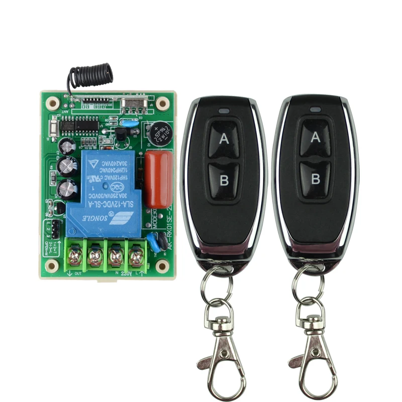 220V AC 1CH 30A Relay Remote Control Switch RF Wireless Controller LED Lamp Motor Waterpump 3000W High Load Power | Обустройство дома
