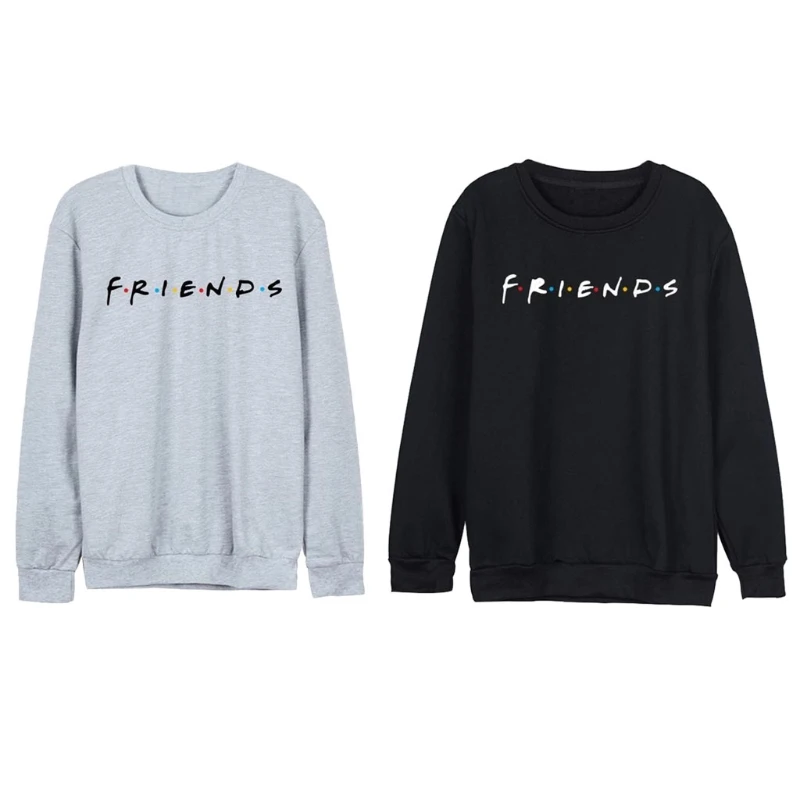 

Women Friends Sweatshirt Casual Winter Autumn Warm Hoodies Letter Print Pullover