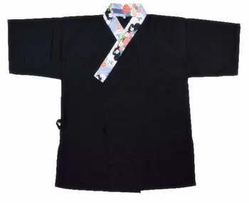 

Japanese Women Men Restaurant Bar Clothes Chef/Cook Coat Jacket Uniform, Sushi/Sashimi/Salmon, Traditional Red, 3 Size Available