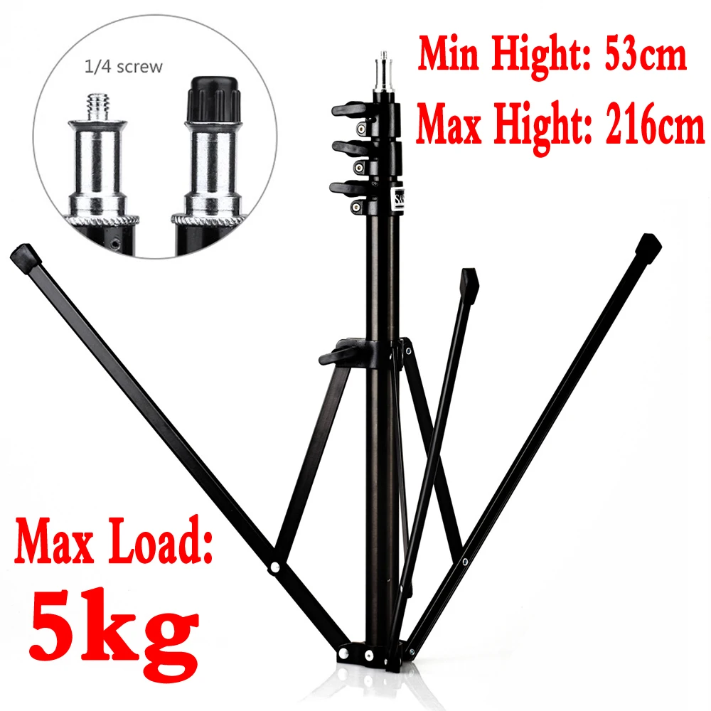 

216cm/7ft Portable Foldable Light Stand Tripod for Softbox Flash Lighting Photo Studio Video Fotografie Photography Accessories