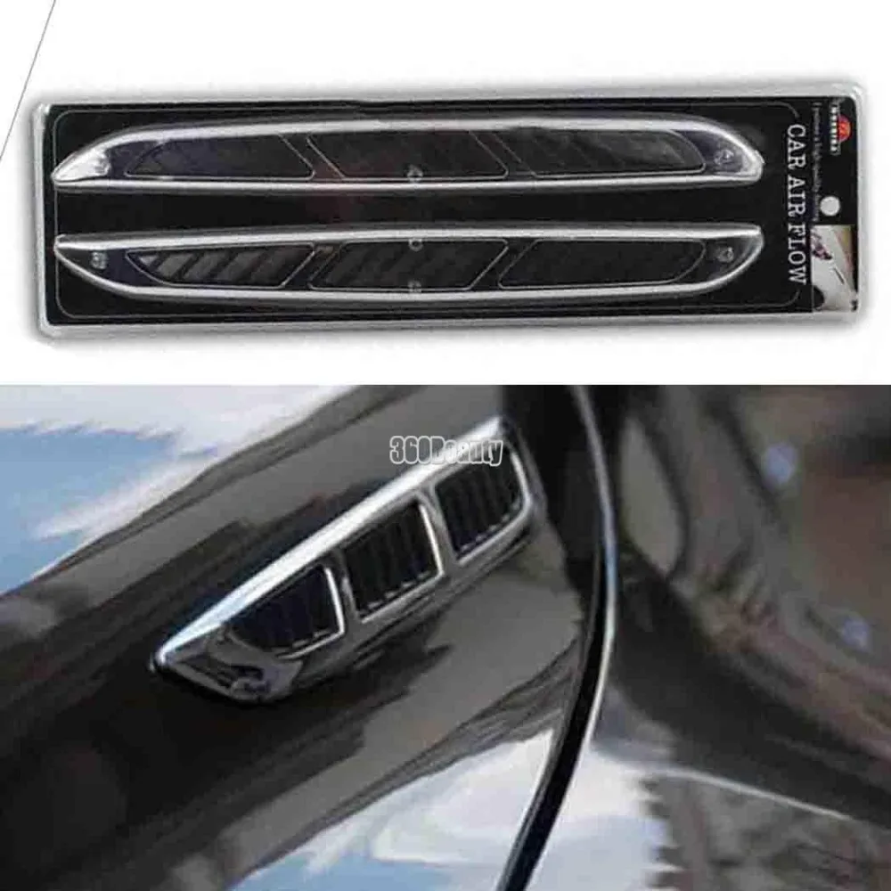 Sailnovo 2pcs Car Air Vent Sticker Decoration Car Air Flow Side Fender