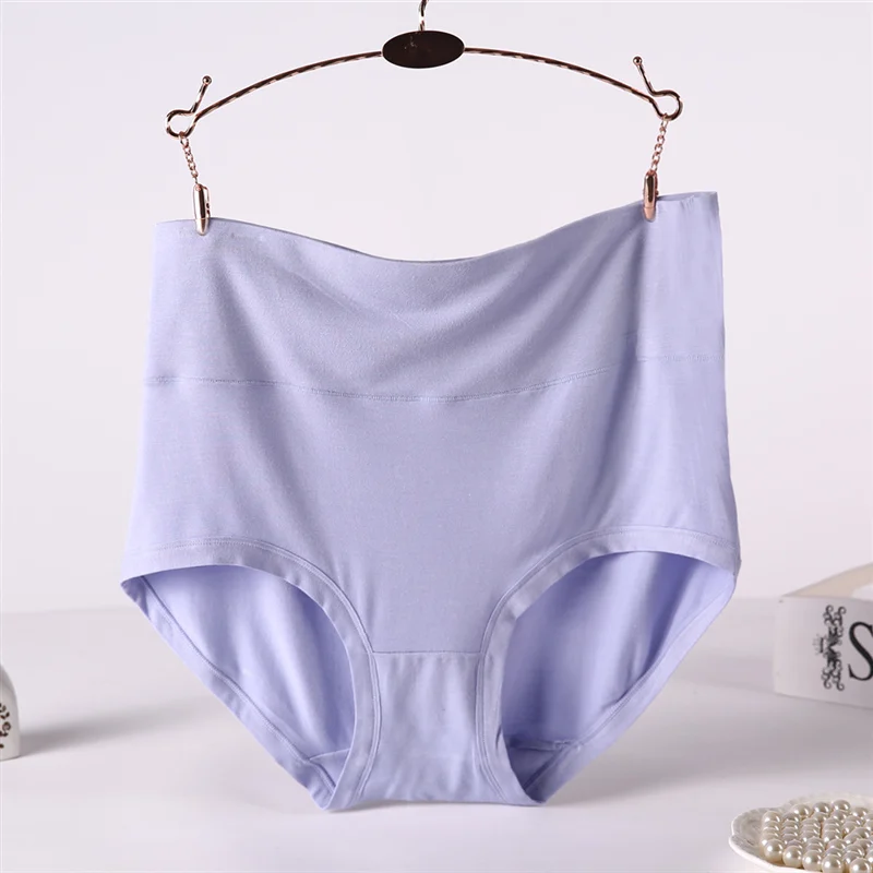 High Waist Briefs Women Cotton Solid Plus Size Womens Underwear Panties Breathable Female Sexy Panty Soft Underpants for Women (13)