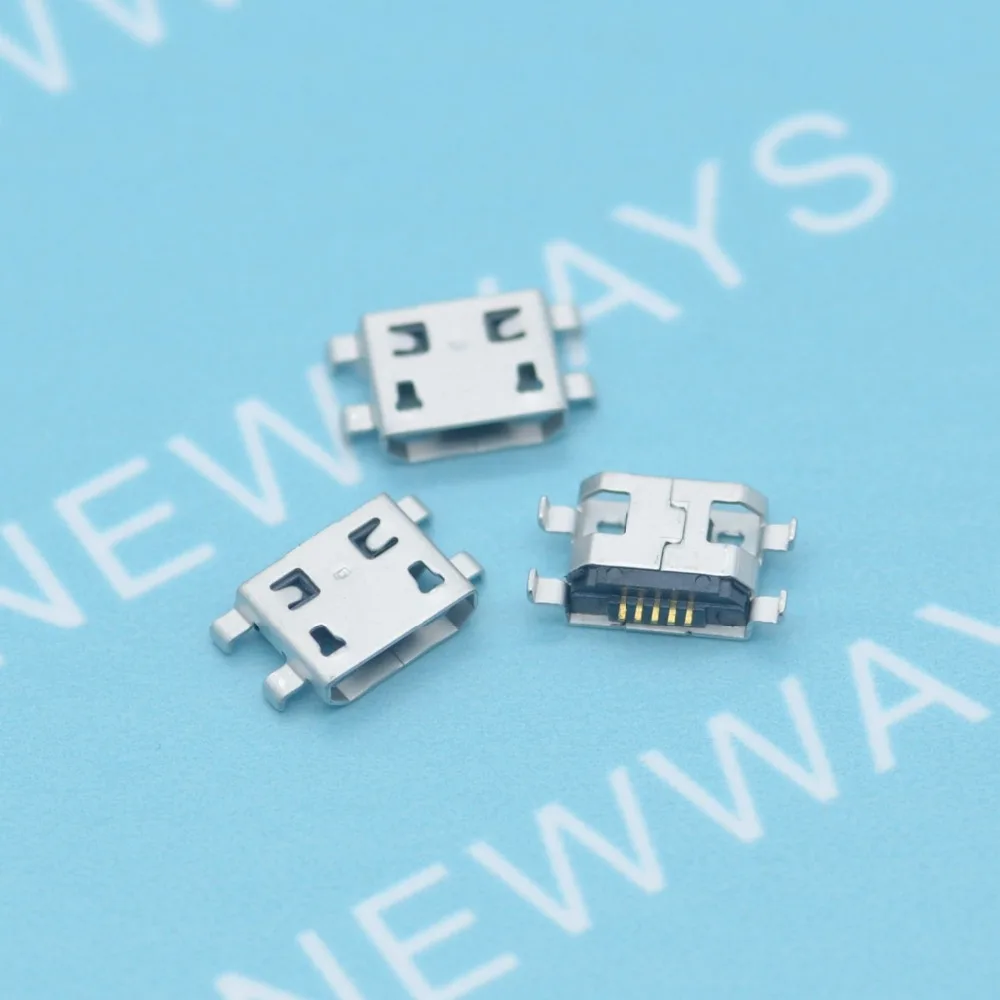 100 шт./лот, микро USB 5pin типа B гнездовой разъем для мобильного телефона Micro USB разъем 5-контактный разъем зарядки