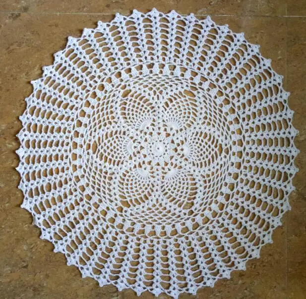 

Modern Cotton Crochet Placemats Chair Cover Table Cover Coaster Table cloth 58cm Round Placemat Dining Tablecloth Accessories