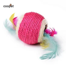 COOPET Pet Funny Cat Chew Toys Catch-resistant Mouse Sisal Cat Pet Scratch Resistant Bite Board Training Cats Products For Pets