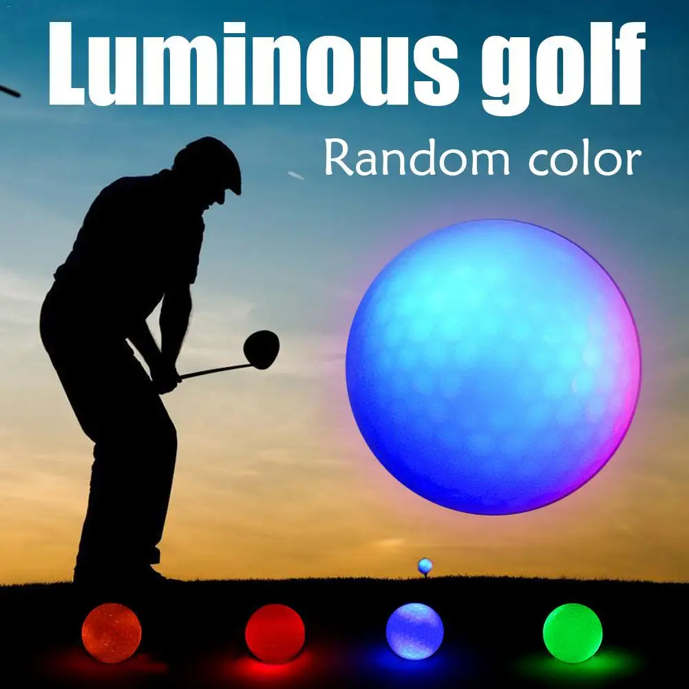 1Pc New Hot Sale Light-up Flashing Night Light Glowing Fluorescence Golf Balls Golfing Wholesale