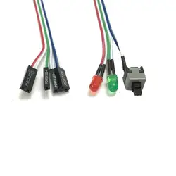 ATX пк вычислить материнской Мощность кабель включения/выключения/сбросить с светодио дный свет для ATX Мощность сброс или коммутатор с HDD # ил
