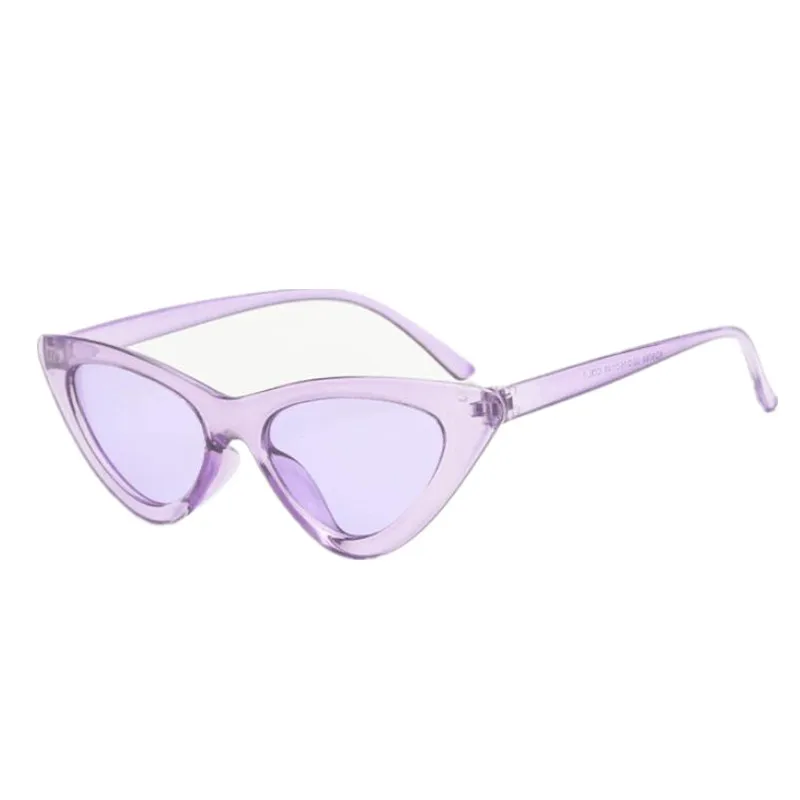 Модные женские солнцезащитные очки «кошачий глаз» Для женщин Брендовая Дизайнерская обувь Винтаж солнечные очки в стиле ретро Женская мода работа! солнцезащитных очков UV400 оттенков - Цвет линз: Purple