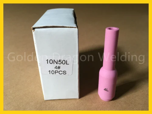 

TIG Long Alumina Nozzle 10N50L #4L For TIG Welding Torch Consumables SR PTA DB WP 17 18 26 Series,5PK