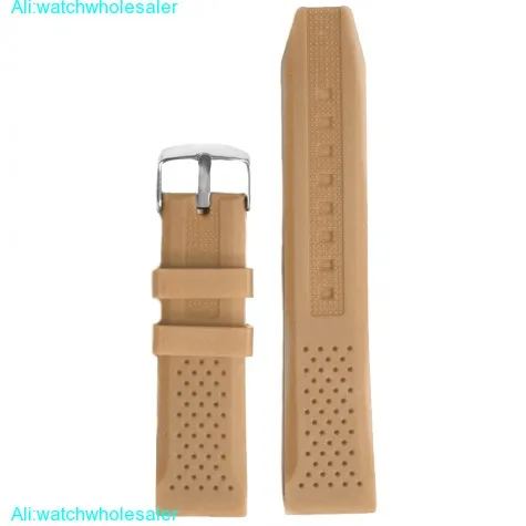 22mm Deep Peach Silcione Jelly Rubber Unisex Watch Band Straps WB1051M22JB
