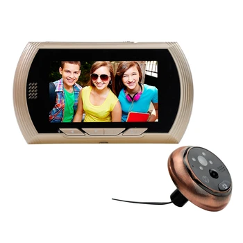 

4.3 Inch Color Digital Peephole Viewer Camera Door Eye Video Record Viewers Doorbell 140 Degree Night Vision Intercom+8GB