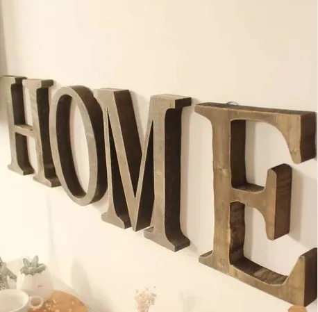 Винтажные деревянные буквы свободно стоящие Большие размеры 23 см высота домашний декор предметы интерьера английские буквы 4 шт./лот