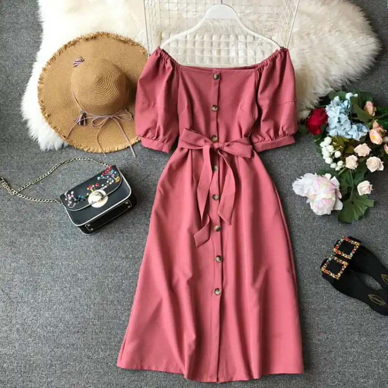 pink womens dress