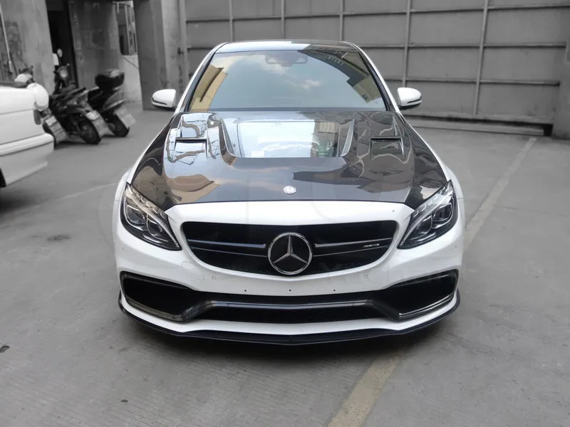 2015-2016 Mercedes Benz W205 C63 PSM Style Front Lip 3Pcs CF (8) - 