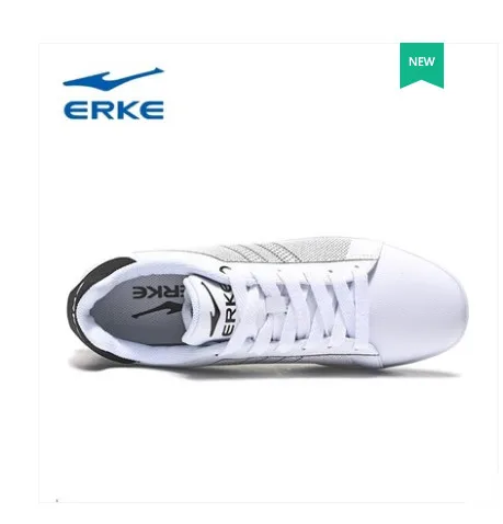 Erke الأحذية الرجال 2018 ربيع جديد ارتداء مقاومة الأحذية الرياضية الاتجاه تزلج أحذية بيضاء