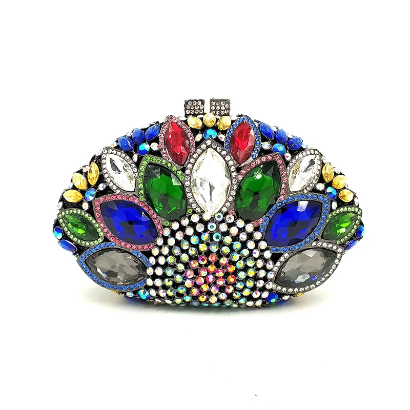 Женская Дамская сумочка для вечеринок, бриллианты, кристалл, клатч, роскошные свадебные вечерние кошельки, кошельки, сумочки, кошельки с кристаллами - Цвет: Color 6