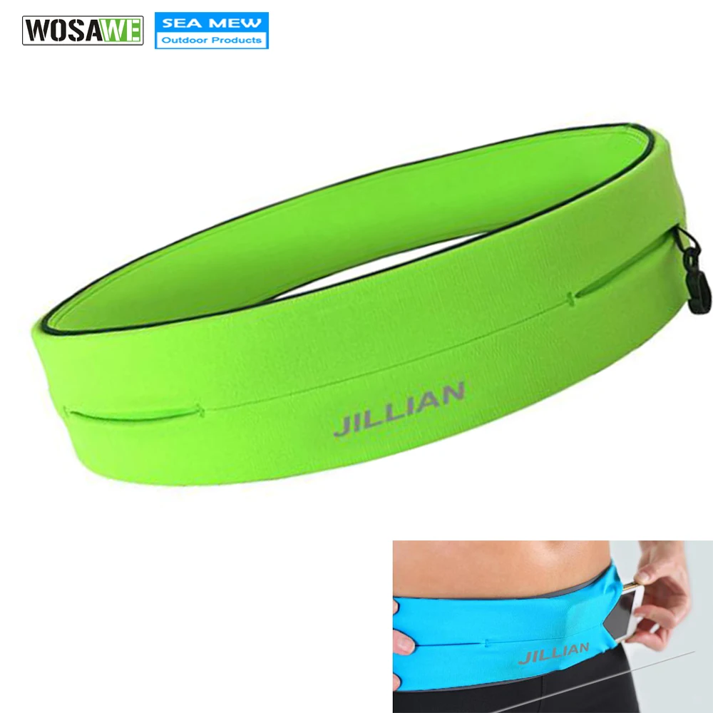 WOSAWE bolsa de cintura para correr al aire libre soporte para teléfono móvil cinturón para correr bolsa de vientre para mujer gimnasio Fitness bolsa accesorios deportivos para mujer