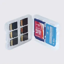 Пластиковая коробка передвижное хранилище система хранения SD открытка-Коробка органайзер Прозрачный чехол для карт памяти