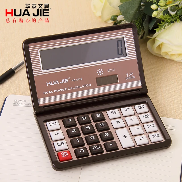 Solar 12 Digits Dual Portable Calculator Fold Office Solar 12 Digits Dual Portable Calculator Fold Office Supplies Series Accounting Business Gift