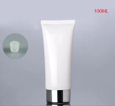 

100pcs wholesale 100 ml white Empty soft mildy wash butter hand cream tube ,100ml Travel Cosmetic Hand Cream Lotion Container