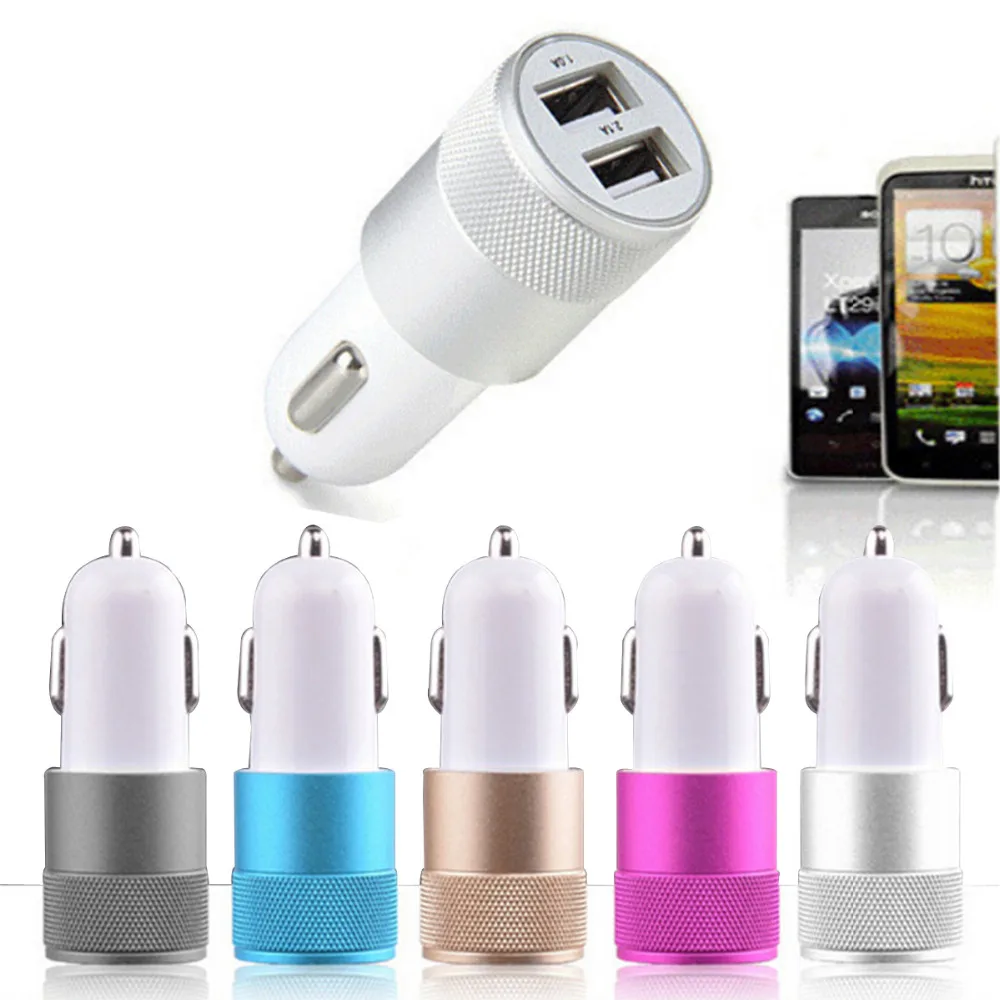 

3.0/2.0 Car charger aluminum dual USB Universal For iphone samsung xiaomi LG 3.1A cargador para auto universal carga rapida LED