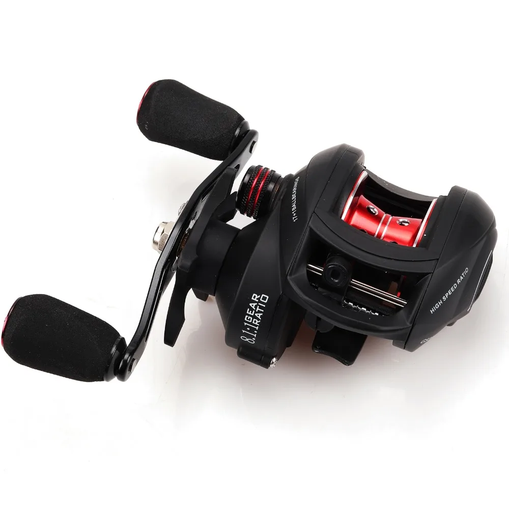 Fishing Reel Baitcasting Reel High Speed 8.1:1  Ball Bearings 7+1 Left Right Hand Baitcasting  Fishing Wheel With Magnetic Brake