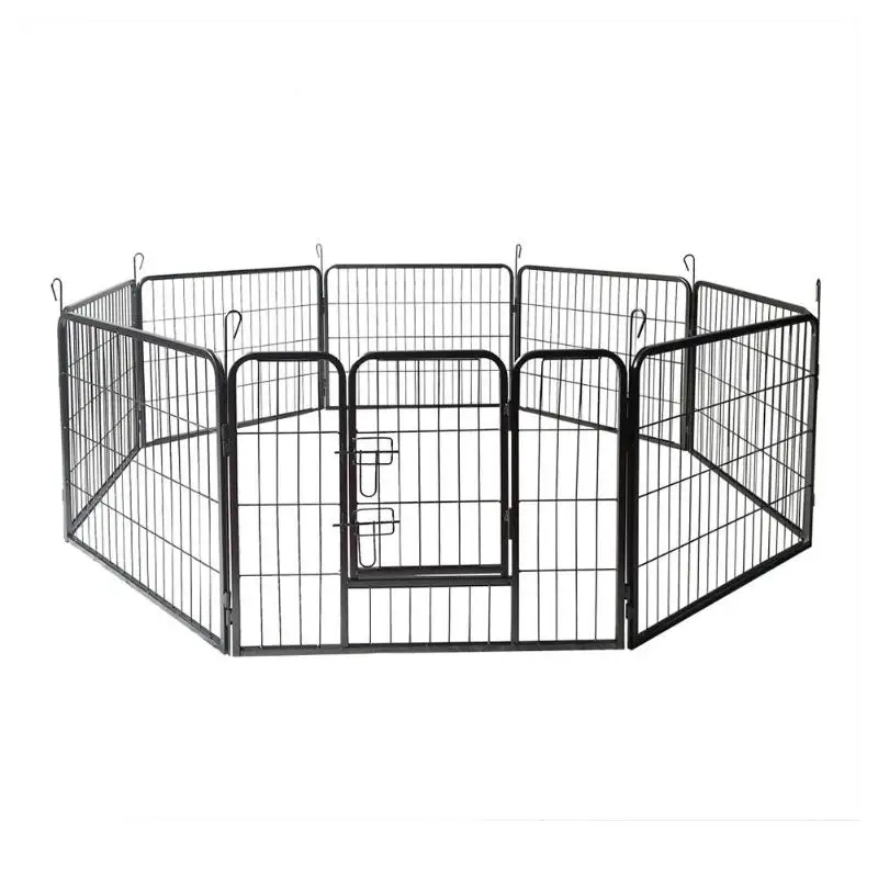 

24 inch Pet Dog Playpen Heavy Duty Metal Exercise Playing Fence w/8 Panels E5M1