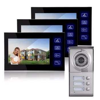 

YobangSecurity Video Door Intercom 7"Inch LCD Wired Video Doorbell Door Phone Intercom RFID Access Control Camera Monitor System