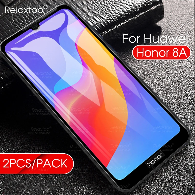

2PCS Tempered Glass For Honor 8A Screen Protector Protective Glass For Huawei Honor Play 8A A8 Honor8A 6.09'' Safety Glas Film