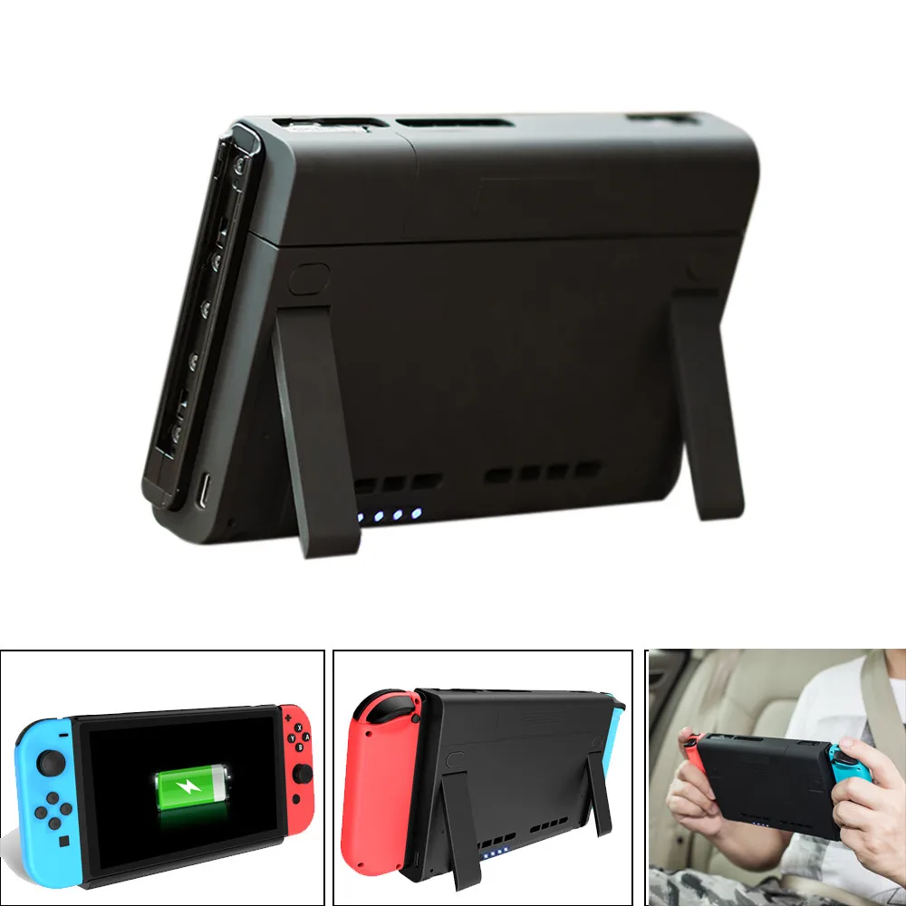 

6500mAh Battery Stand Holder Backup Case Charger Power Bank for Nintendo Switch 6500 mAh reducing weight increasing safety