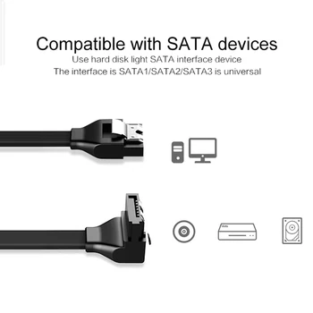 

SATA Data Line 3.0 To Hard Disk SSD Adapter HDD Cable 50cm Straight 90 Degree Sata 3.0 Cable for Asus MSI Gigabyte Motherboard