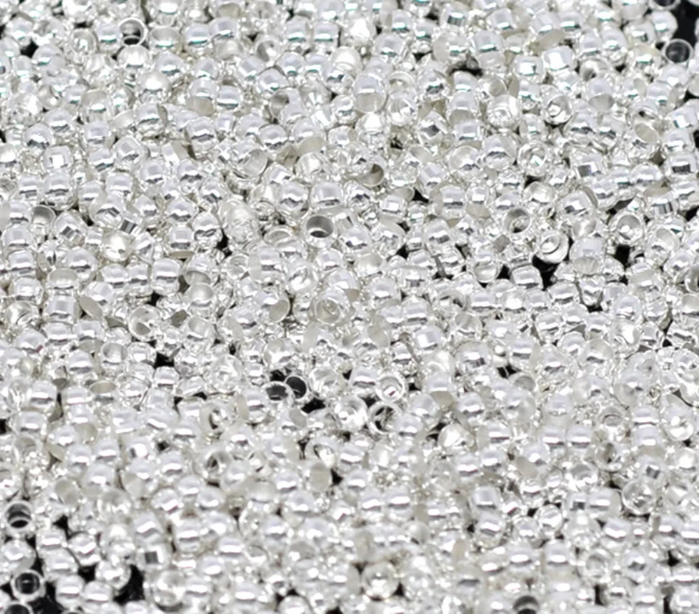 

Crimps - 2mm Silver Plated Beads PKT 250 2015 new