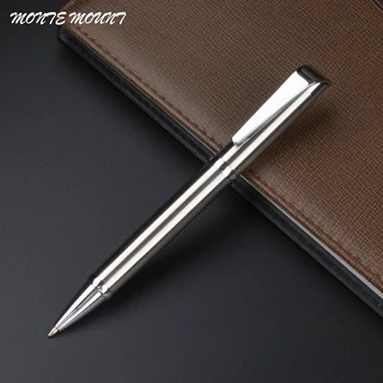 

Classic Stainless Steel Fountain Pen Nib Medium Metal Silvery Twist Ballpoint Pen Black Ink 0.7mm For Office Business Signature