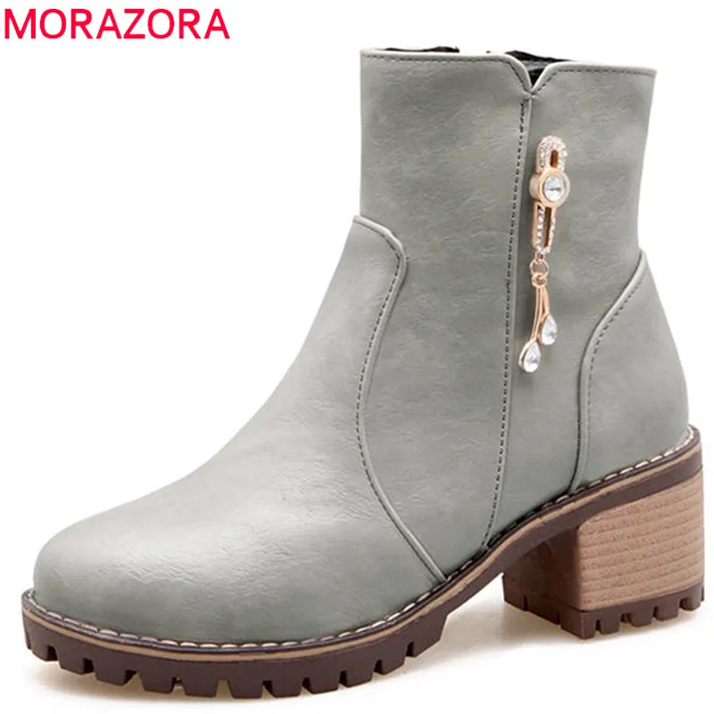 MORAZORA/2020 г. Новые кроссовки для баскетбола женские зимние ботинки с круглым носком