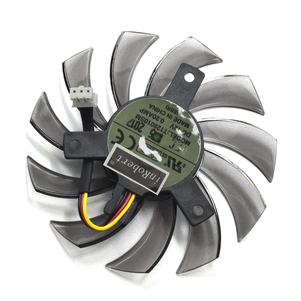 75mm GIGABYTE ATI NVIDIA Video Card Fan 40mm 4Pin T128010SU 0.35A